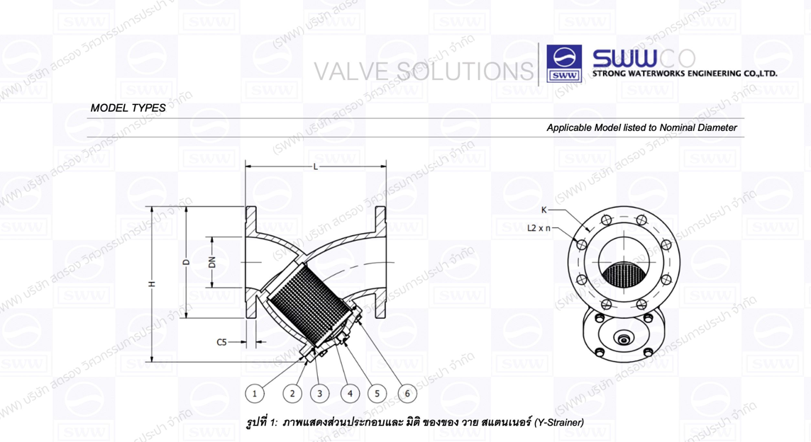 วายสแตนเนอร์เหล็กหล่อ Y-Strainer