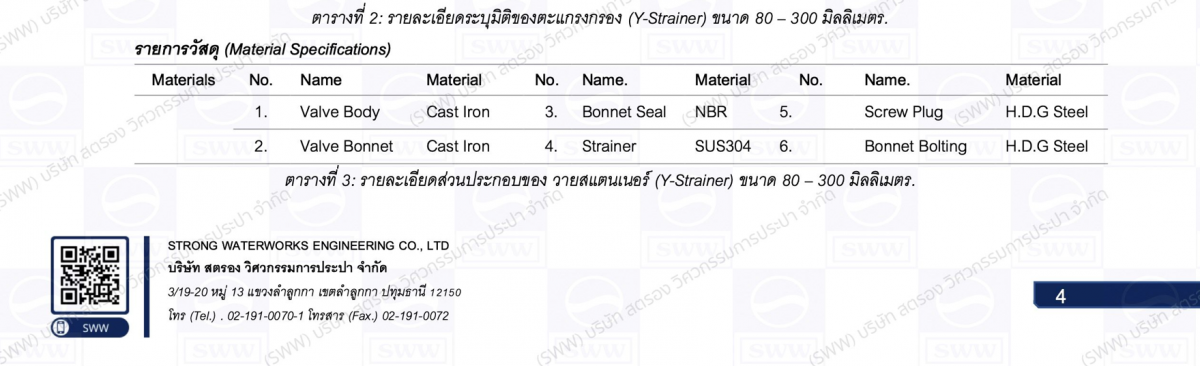 วายสแตนเนอร์เหล็กหล่อ Y-Strainer